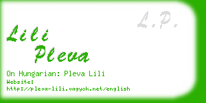 lili pleva business card